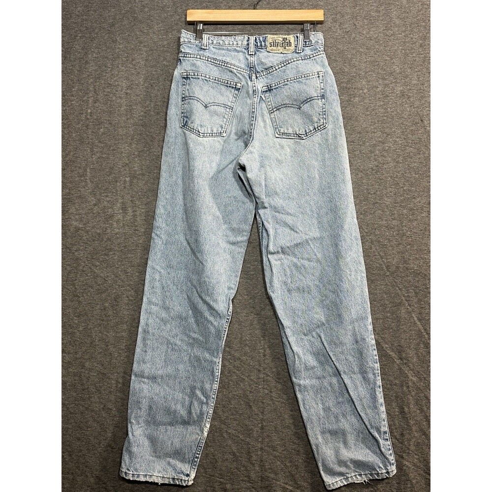 Vintage 90s Levis Silvertab Baggy Jeans Pleated Light Wash Skater True 30x34